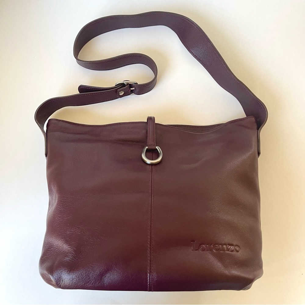 Genuine Leather Burgundy Crossbody Bag